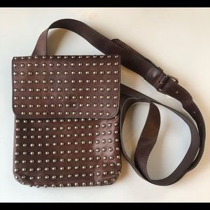 Crossbody Leather with Gold Studs